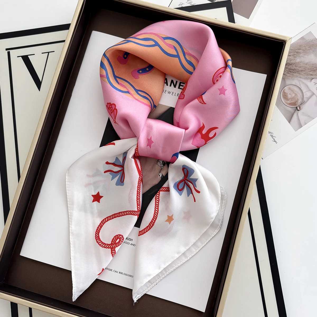 1PC Luxury Square Scarf For Women 7070cm Beach Scarf Fashion Lady Hair Head Bandana Wraps Female Neckerchief Hijab Shawl C251024