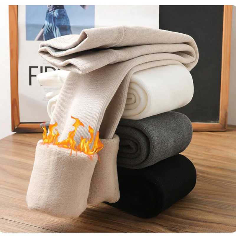 MILANCEL Autumn Winter Kids Leggings 312 Y Korean Style Warm Base Tights Girls Fleece Lining Thick Ninepoint Pants T251024