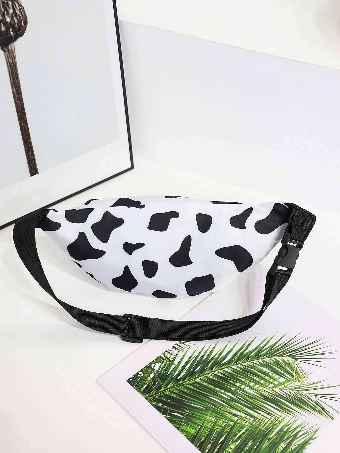 Cow Pattern Waist Bag Printing Fashion Ladies Messenger Bag Sports Chest Bag CrossBody Pocket Belt Bum Fanny Pack PouchL251024