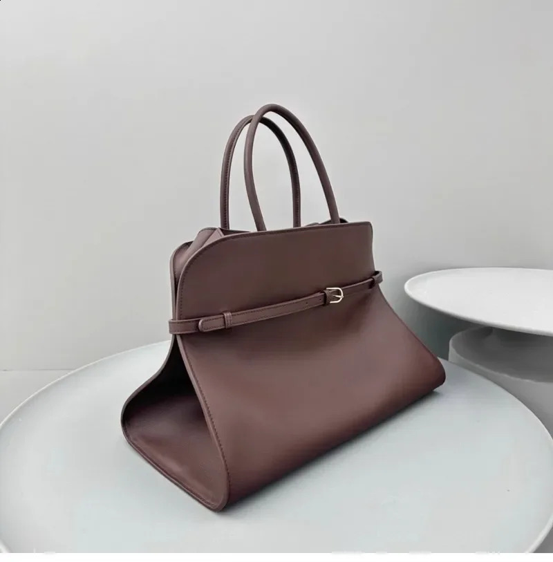 Adjustable Straps Minimalist n Tote Large Capacity Bag Cowhide Niche Shoulder Handbag Soft 251018