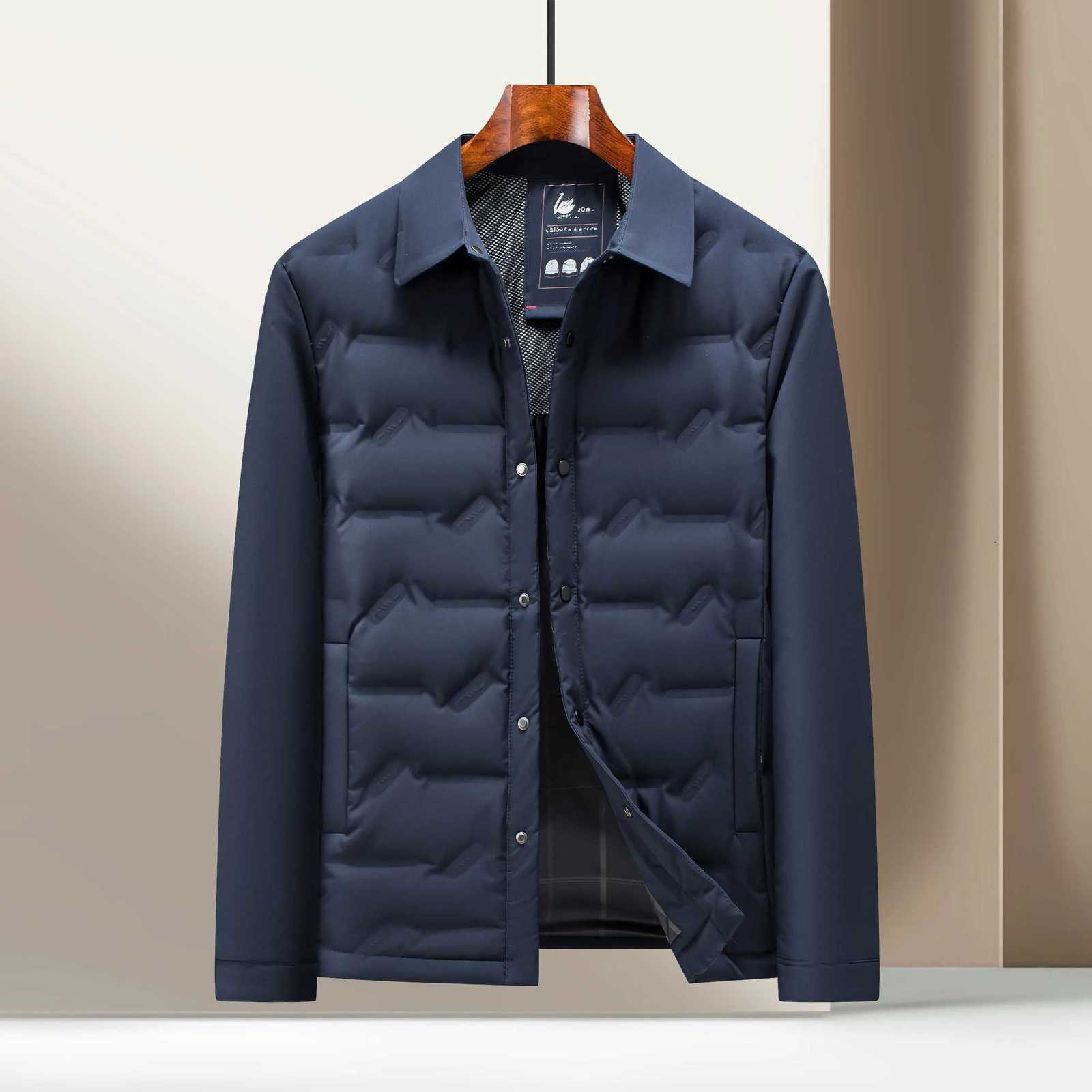 Mens Lightweight Down Jacket Autumn Winter Warm Hooded Stand Collar Slim Fit Casual Thermal Outdoor Coat Puffer Jacket For Men Z251024