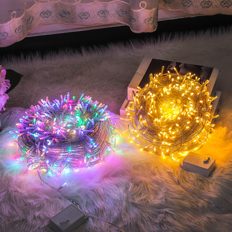 LED Starry String Lights, 10M/20M 100/200 LEDs 220V Multicolor/Warm White Fairy Lights for Christmas Party Decoration161--MTX