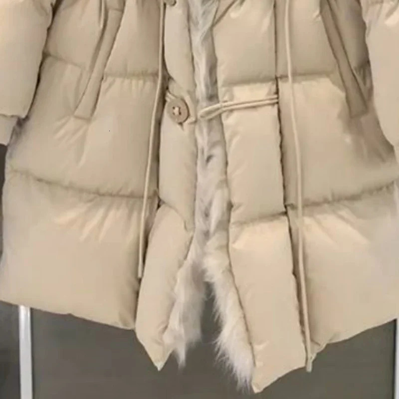 Winter Fur Collar Down Jacket Women Highgrade Feeling Super Goodlooking Little Man Fried Street Fur Collar Coat 251024