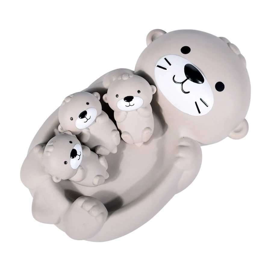 4Pcs Set Otter Family Bath Toy Baby Bathroom Games PVC Kid Bathtub Toy For ParentChild Otter sealed Floating Water Gifts J251023
