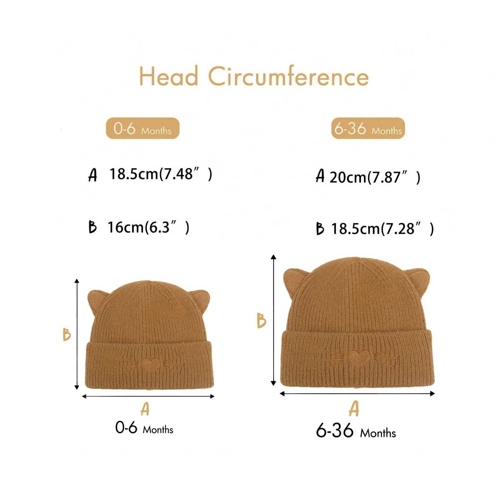 Baby Winter Warm Hat Cartoon Cat Childrens Knitted Ear Protection Hat Solid Baby Beanie Hats For Girls Boys 036Months Kids CapL251024