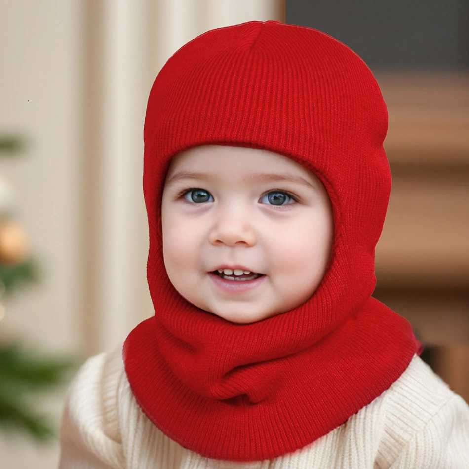 Kids Winter Beanie Knitted Hat Warm Baby Infant Solid Color Pullover Cap Cozy Autumn Baby Girl Boy Clothing AccessoriesL251024