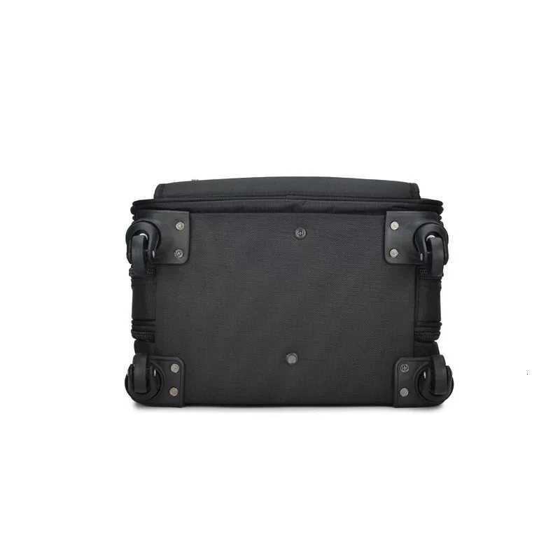 Brand luxury multilayer rolling luggage computer boarding bag 18 inch carry on trolley suitcase men women travel luggageW251024