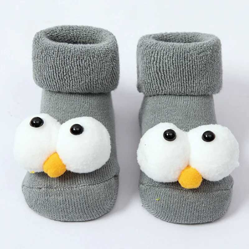 2021 New winter cartoon big eyes baby socks floor nonslip toddler baby foot socks J251024