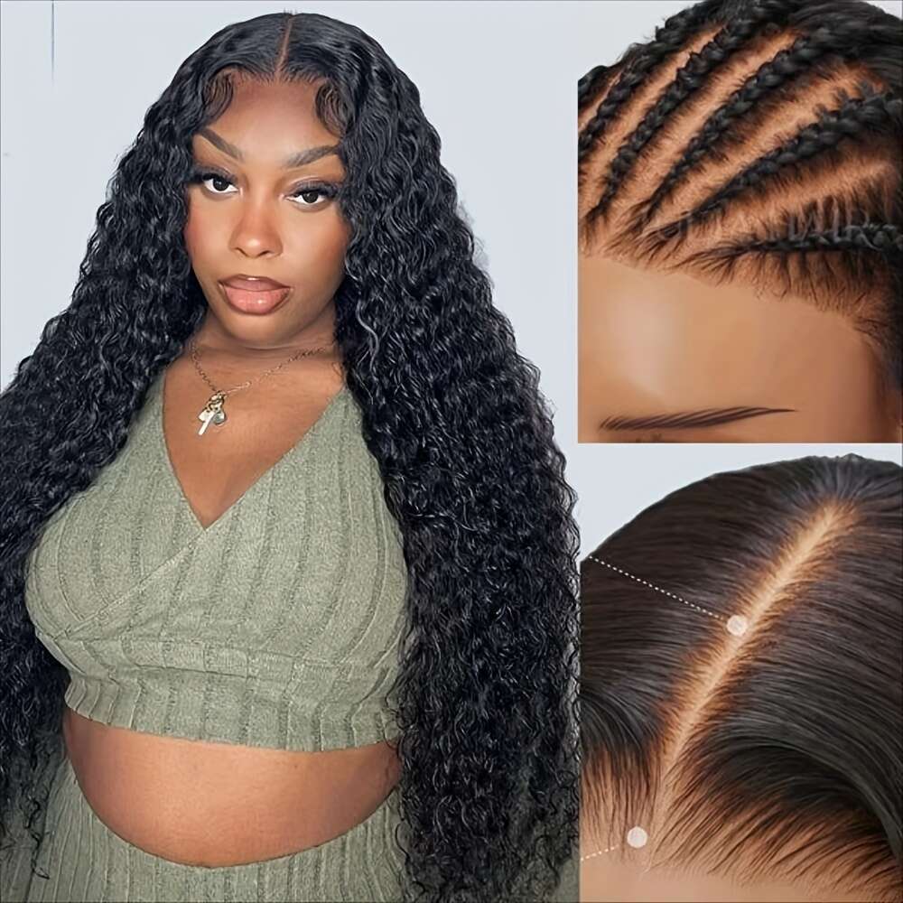 5X5 Water Wave Closure Upgraded Wig Put on And Go Human Hair Plucked Pre Cut Ready to Wear Glueless HD Lace Front Wigs for Women 235% Density