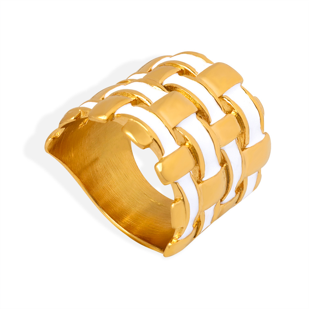 Designer ring Elegant unique personalized geometric metal woven ring design simple and fashionable ring free shipping Valentine's Day gift with b