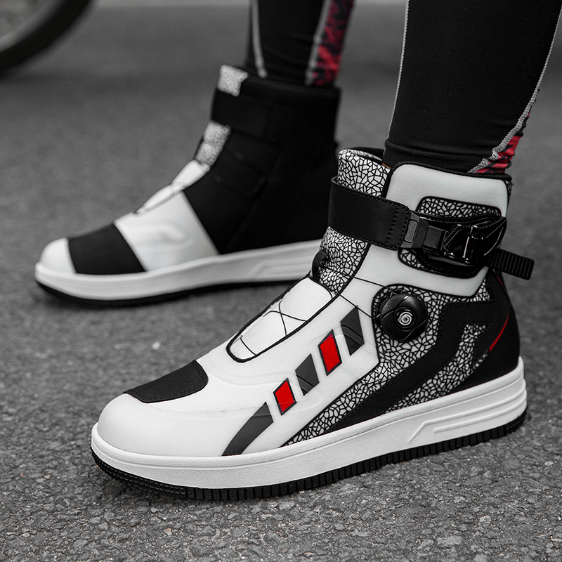 Unisex Motorcycle Riding Shoes Four Seasons Offroad Short Boots for Racing & Travel Non-Slip Wear-Resistant with Reinforced Protective Design Essentia