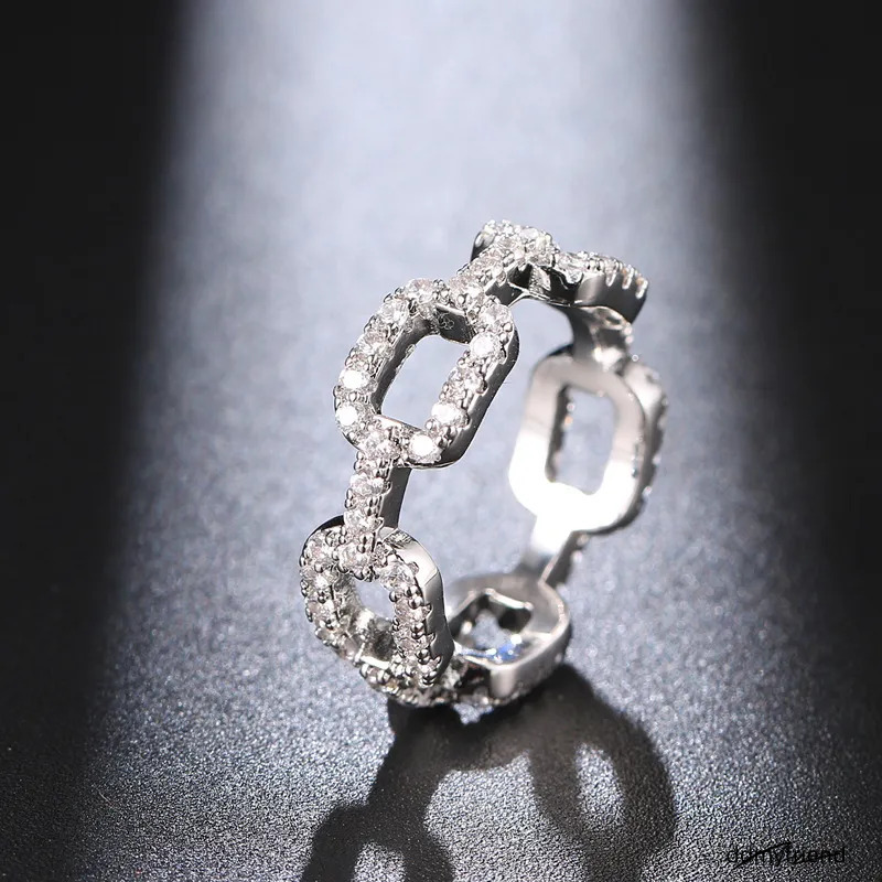 Sterling Sier CZ Ring Set - Elegant Cubic Zirconia Wedding Band For Women And Men Ddmyfriend