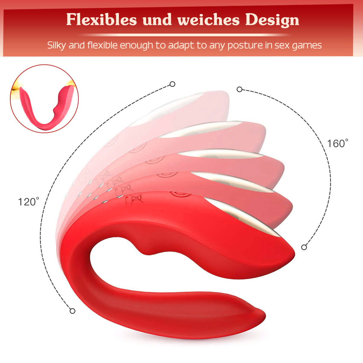 Silicone U Shape Massager: Ergonomic Design with Powerful Vibration Settings