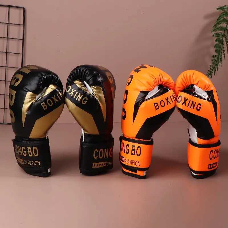 Kids 6oz Professional Boxing Training Sparring Gloves PU Leather Kids Breathable Muay Thai Punching Karate Training Gloves Y251023