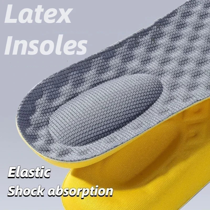 Latex Memory Foam Insoles for Sports Soft Foot Support Shoe Pads High Elastic Orthopedic Sport Insole Feet Care Insert Cushion251020