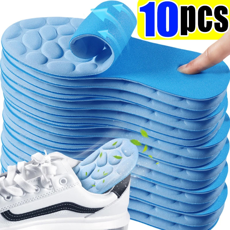 4D Sport Insoles for Shoes Women Men Deodorant Breathable Cushion Running Insoles for Feet Orthopedic Massage Running Care Pads251020