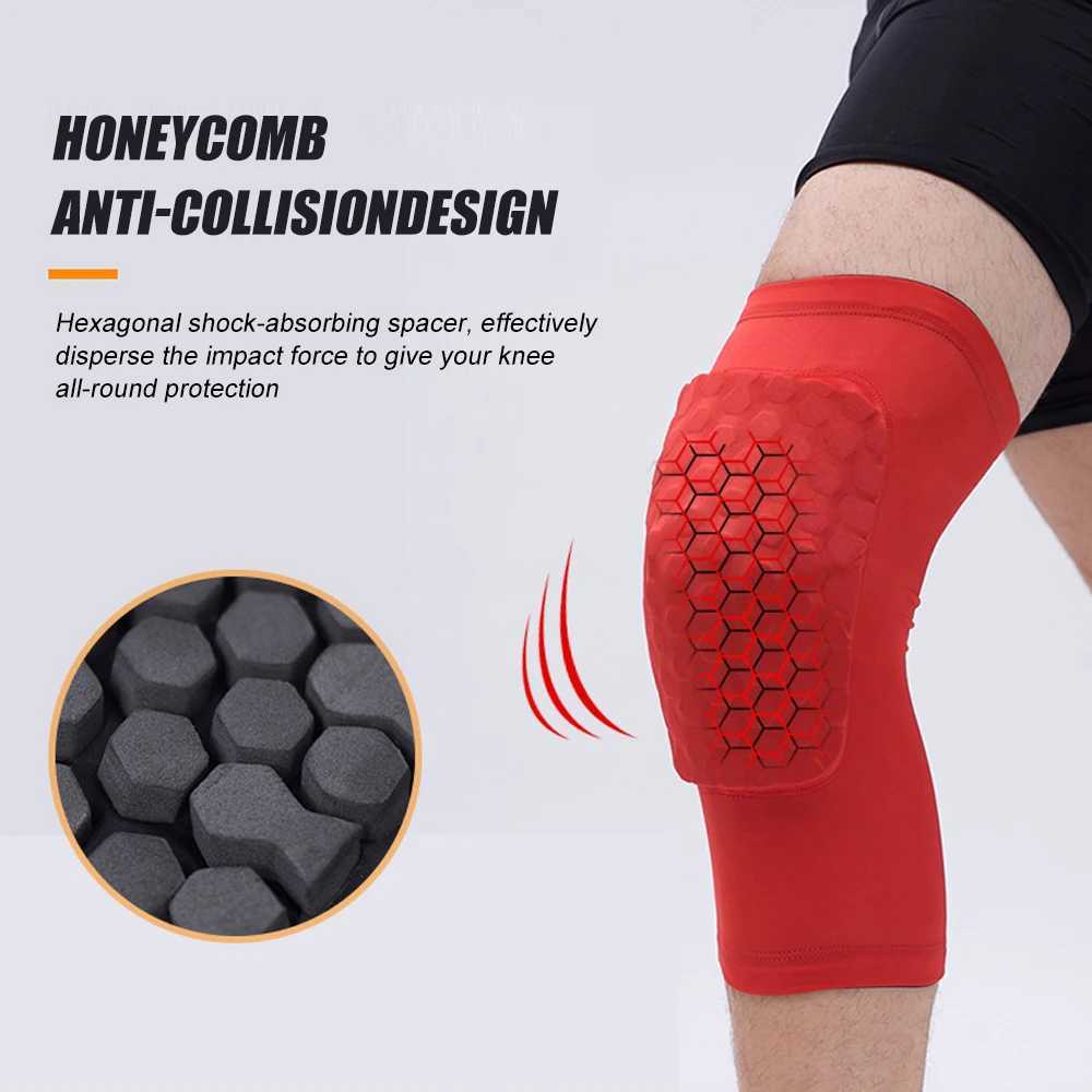 1PC Basketball Knee Pads Sleeve Honeycomb Brace Elastic Kneepad Protective Gear Patella Foam Support Volleyball SupportW251024
