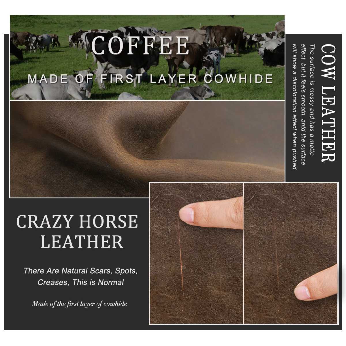 CONTACTS Genuine Leather Key Wallets for Men Vintage AirTag Slot Key Chian Keyrings Crazy Horse Leather Key Bag Coin Purses Z251023