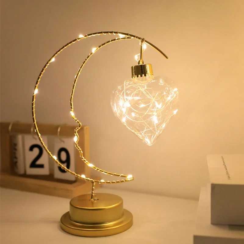 Table Lamp LED Bedroom Decoration Lamp BatteryUSB Powered Moon Star Bedside Lighting Fixture For Desktop Night Lights C251115