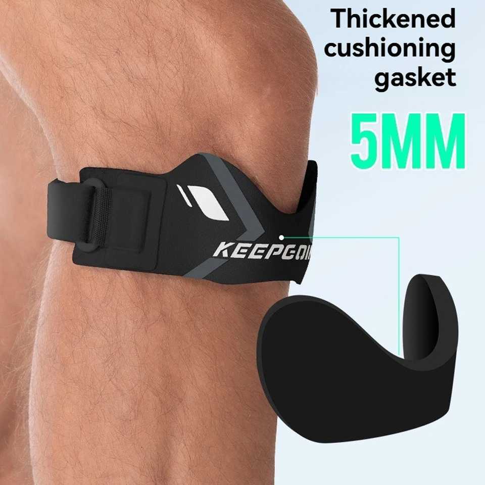 GTUBIKE 1PCS Patella Band Protection Kneecap Knee Tendon Support Strape Brace Adjustable Absorption Compression Pad BasketballW251024