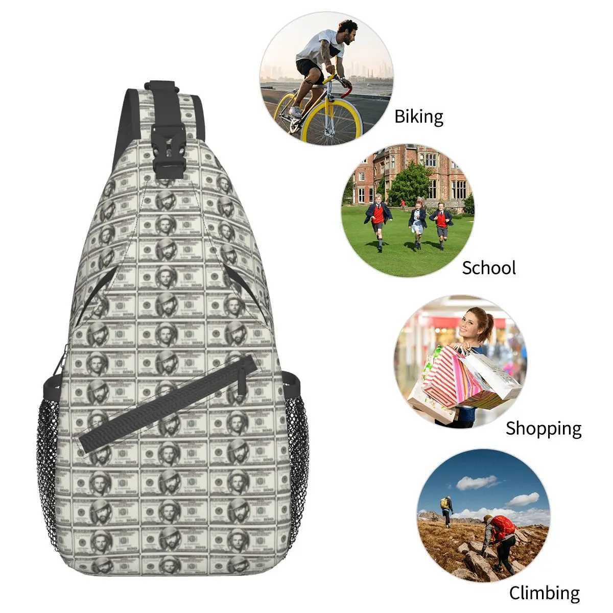 Terence Hill Bud Spencer Dollar Crossbody Sling Bags Men Women Chest Bag Shoulder Backpack Daypack for Travel Hiking Travel PackL251024