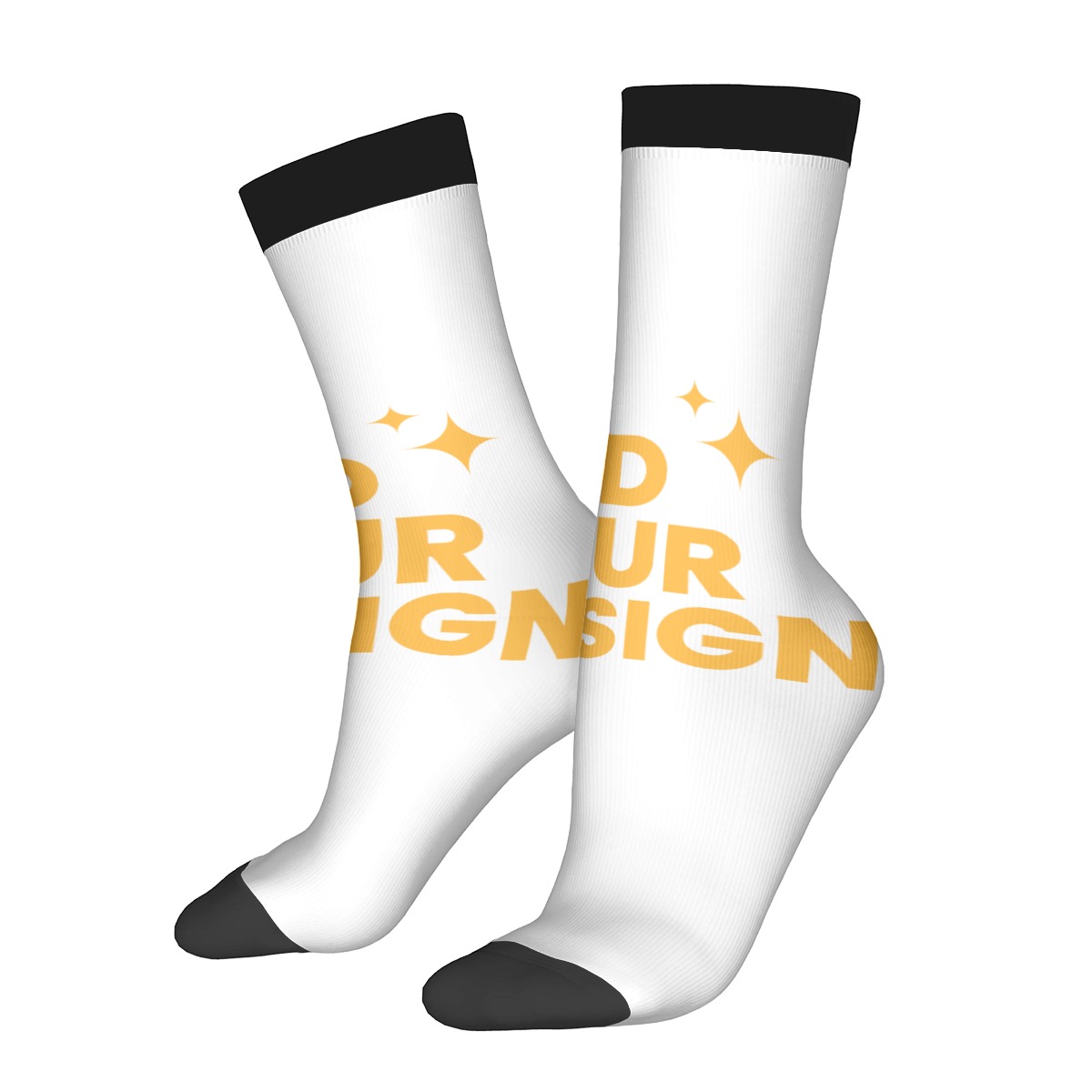 DHgatepod Contrast Color Athletic Socks - Moisture-Wicking Polyester Blend with Cushioned Sole & Modern Color Block Design