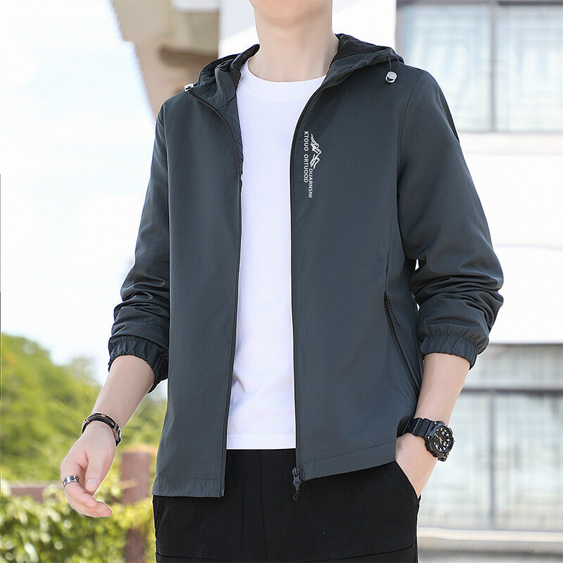 Men's Jacket Designer Hoodie Jacket Tracksuit Men Polo Veste Coat Thin Spring Autumn New Korean Style Slim Fit Youth Hooded Versatile Casual Tren