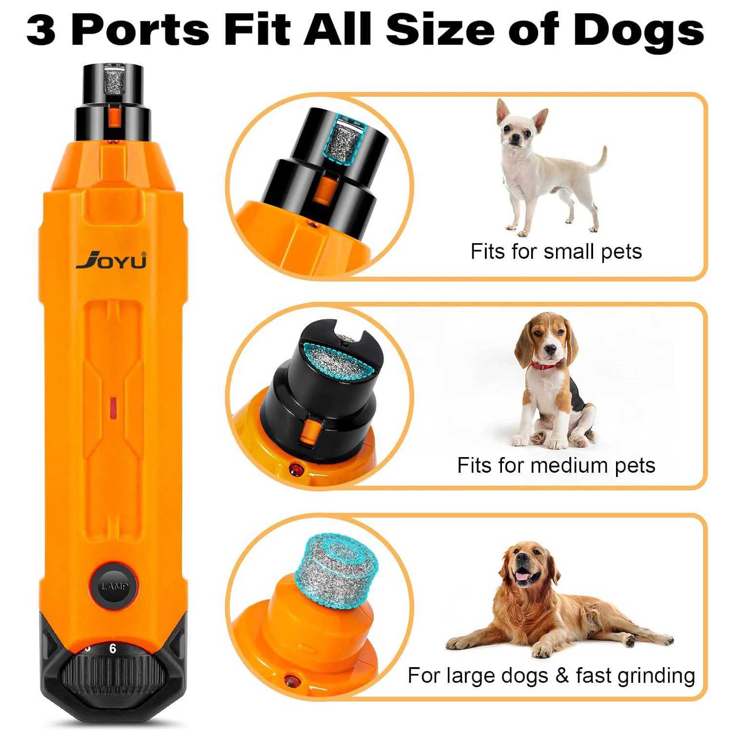 6Speed Dog Nail Grinder Enhanced Pet Nail Grinder Super Quiet Rechargeable Electric Dog Nail Trimmer Painless paws grooming Z20251024