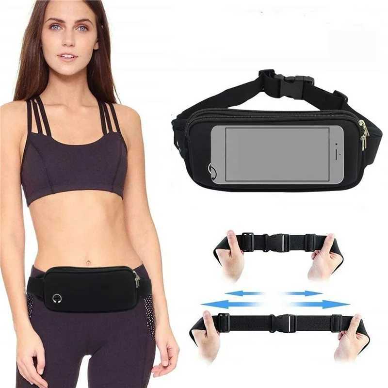 Sports Fanny Pack Women Belt Bag Men Running Waist Bag Phone Black Gym Bags Running AccessoriesL251024