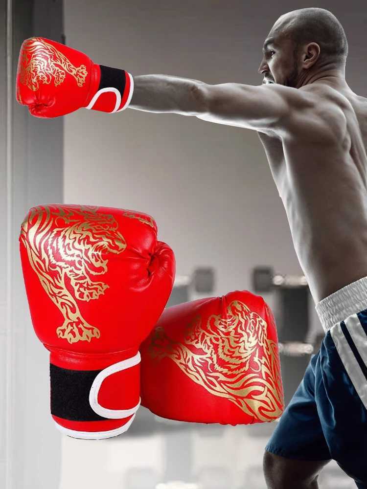 Boxing Gloves Breathable Sanda Boxing Gloves PU Leather Professional Boxing Gloves Fighting Taekwondo Mitts for Training Sandbag Y251023