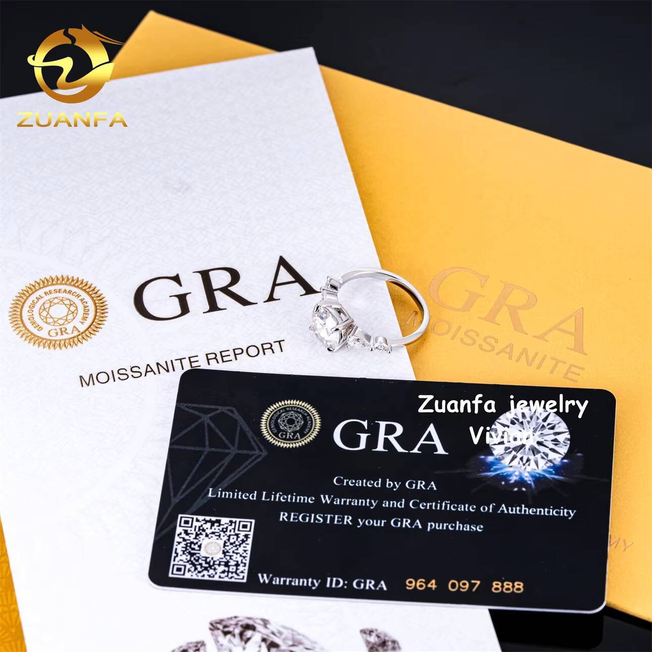D Color VVS Moissanite Diamond Silver 925 Luxury Fashion Pass Diamond Tester Women Wedding Rings