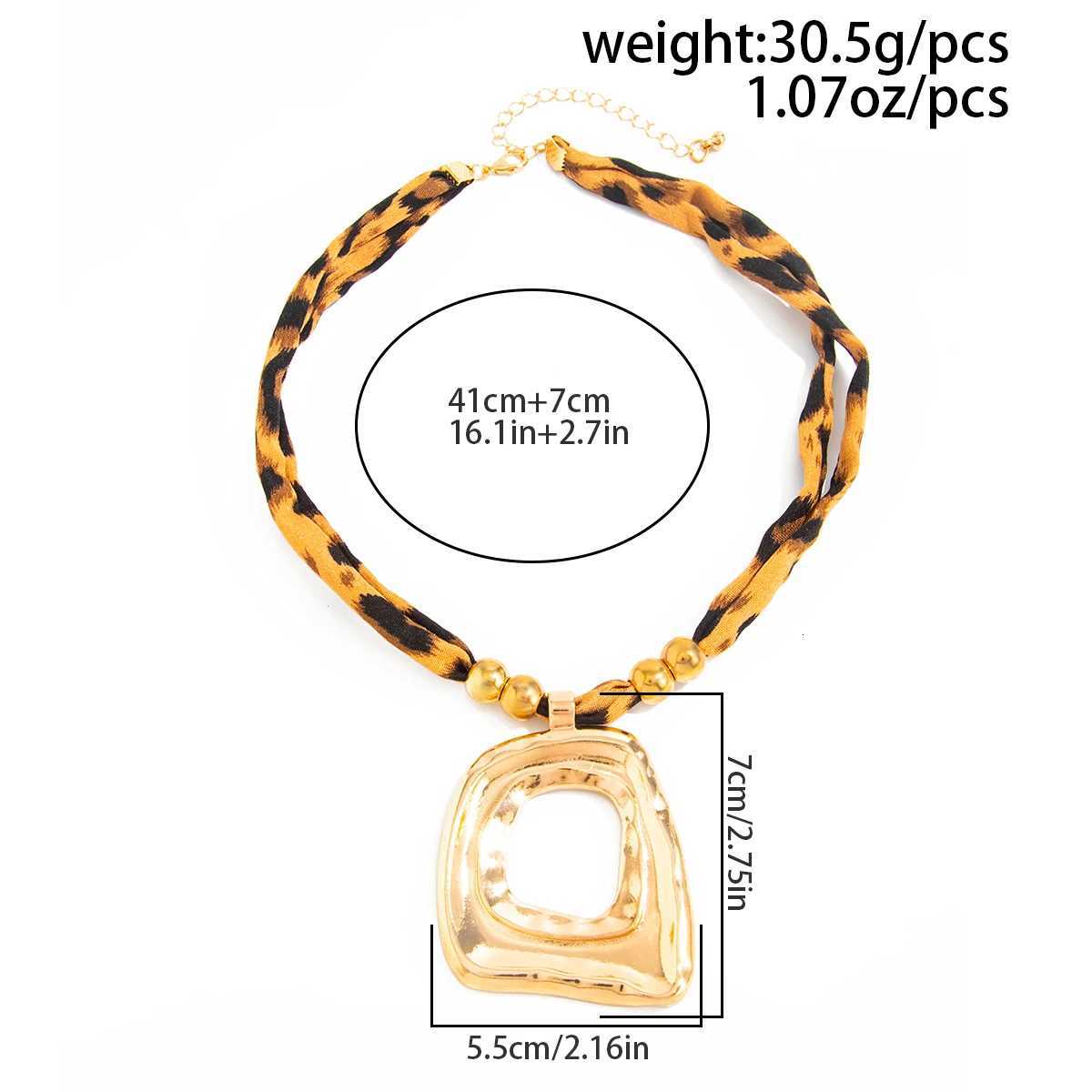 Ingemark 5 Styles Vintage Elegant Irregular Circle Heart Pendant Choker Necklaces for Women 2026 New Leopard Rope Chain JewelryXJ251024