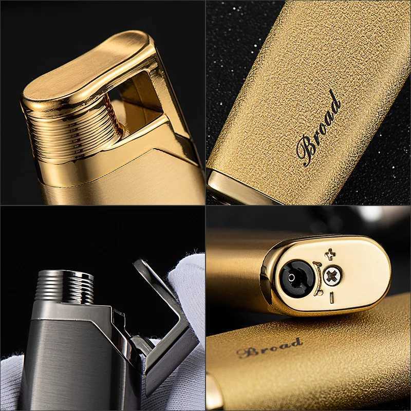 2024 New Metal Mini Direct Blow Windproof Lighter Creative Small Butane Gas Inflatable Lighter Smoking Accessories Gift Tool D251024