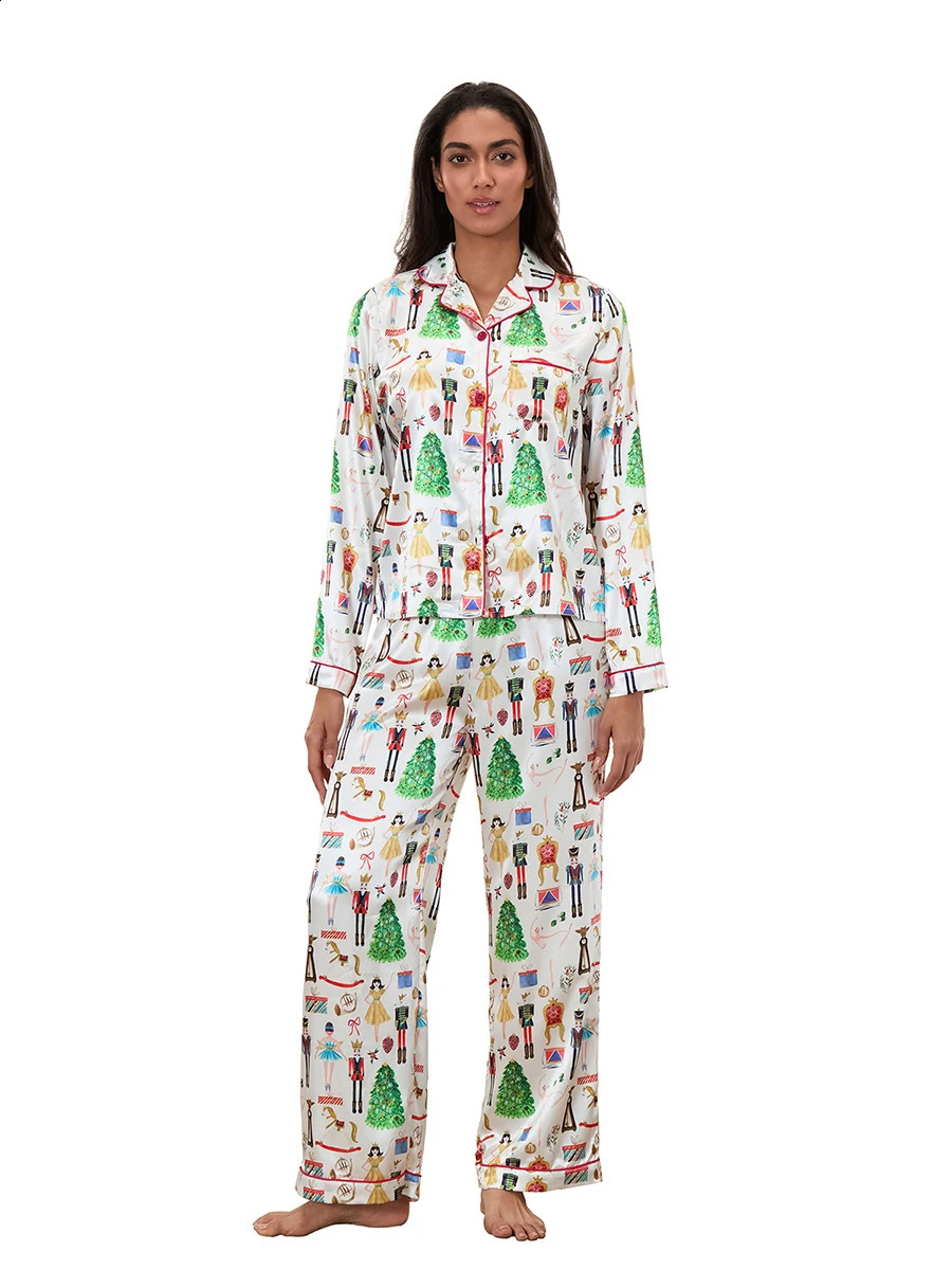 Matching Christmas Pajamas Set for Family Festive Tree Print Sleepwear for Mommy and Me Matching Tops and Pants for a Cozy 251020