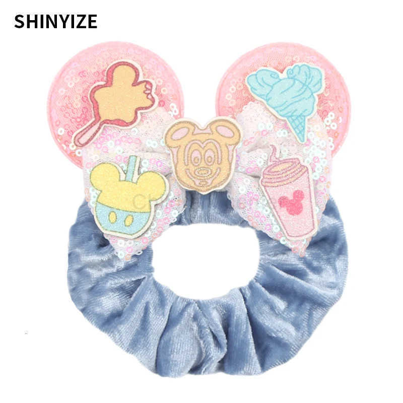 Disney Christmas Velveteen Ear Clip with Sparkling Sequin Bows - Perfect for Festivals & Trips
