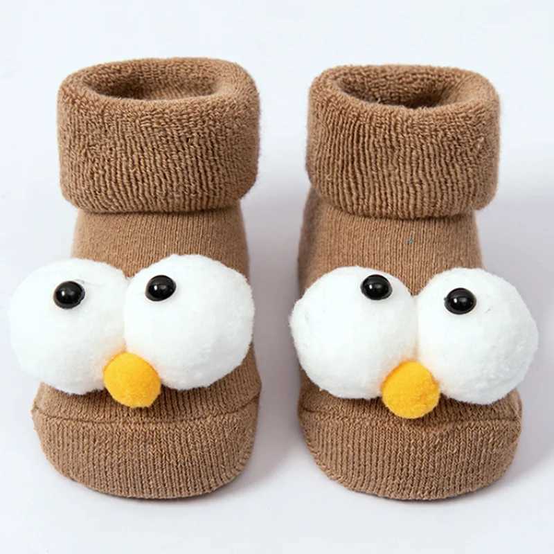 2021 New winter cartoon big eyes baby socks floor nonslip toddler baby foot socks J251024