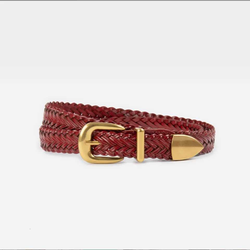 Woven womens waist belt suitable for jeans and casual pants decorative womens belt versatile womens leather belt W251024
