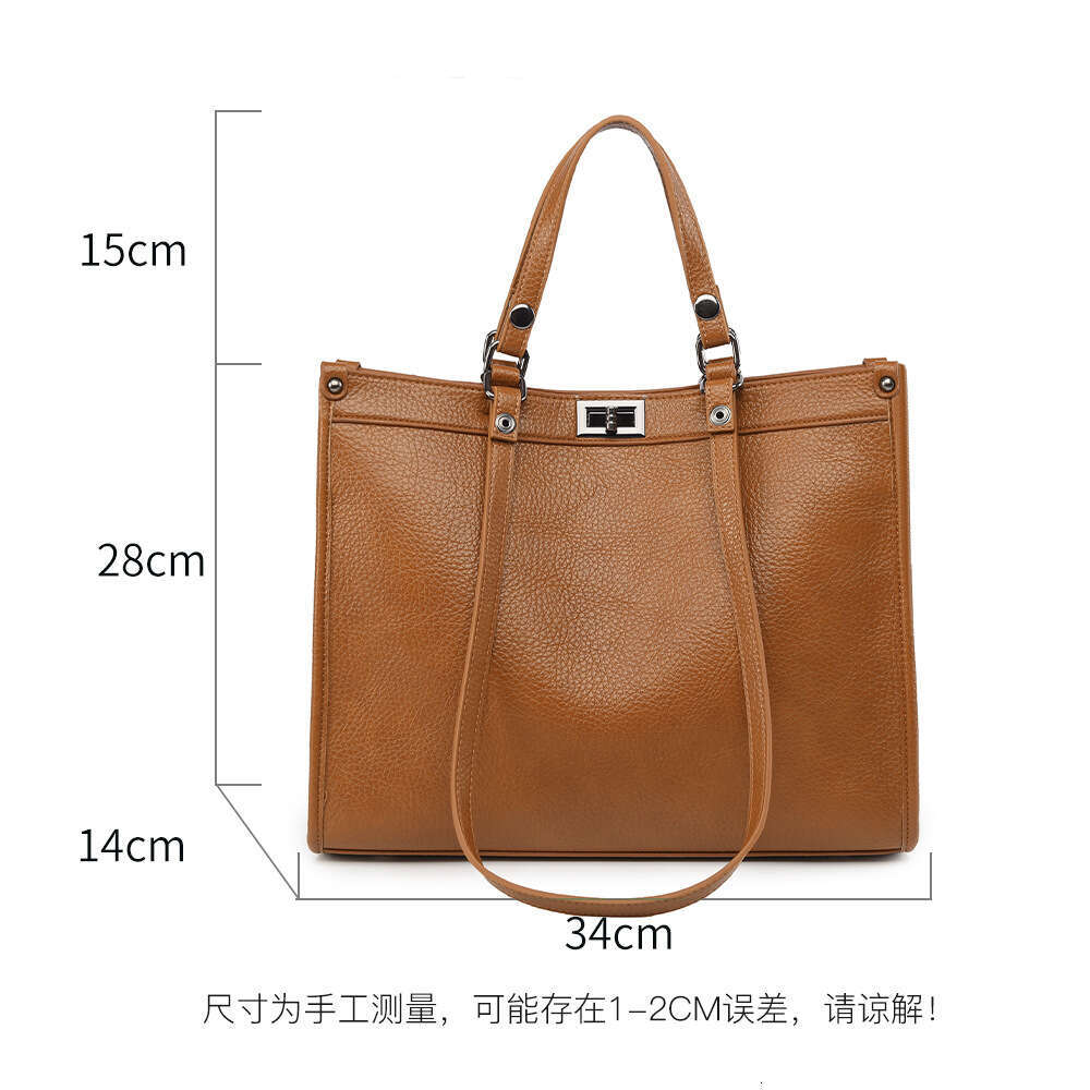 Fashion designer bag tote bag Lychee Pattern Large Capacity Women's New Texture Handbag Autumn And Winter Commuting Shoulder Bag