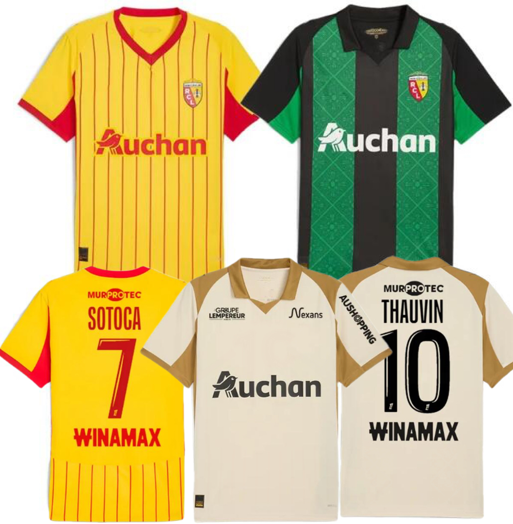 THAUVIN 2025 2026 RC Lens Soccer Jerseys SOTOCA THOMASSON BAIDOO GRADIT SANGARE GUILAVOGUI 25 26 football men and kids shirt