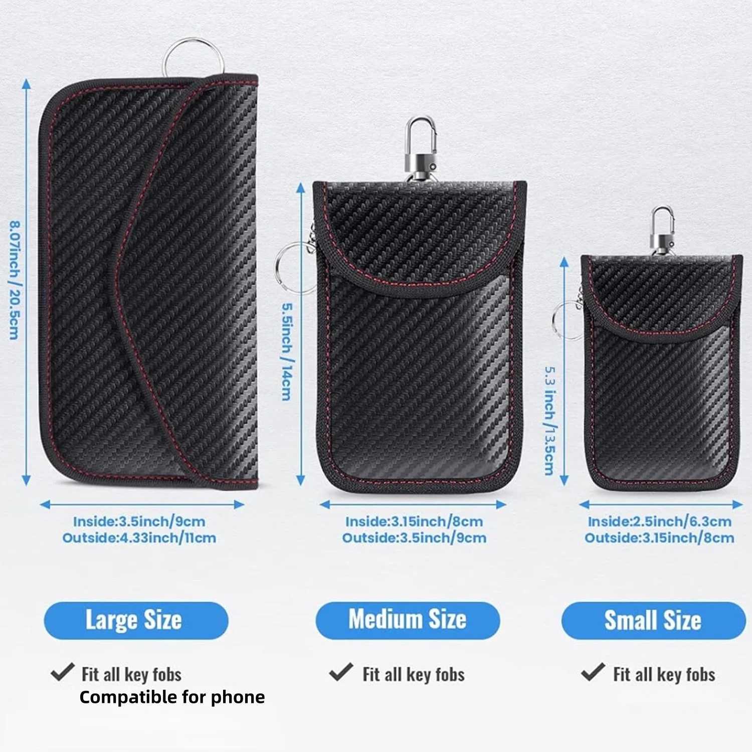 Personalized customized Car Key Bag Signal Blocking RFID Pouch AntiTheft Remote Protector for Vehicle Security Z251023