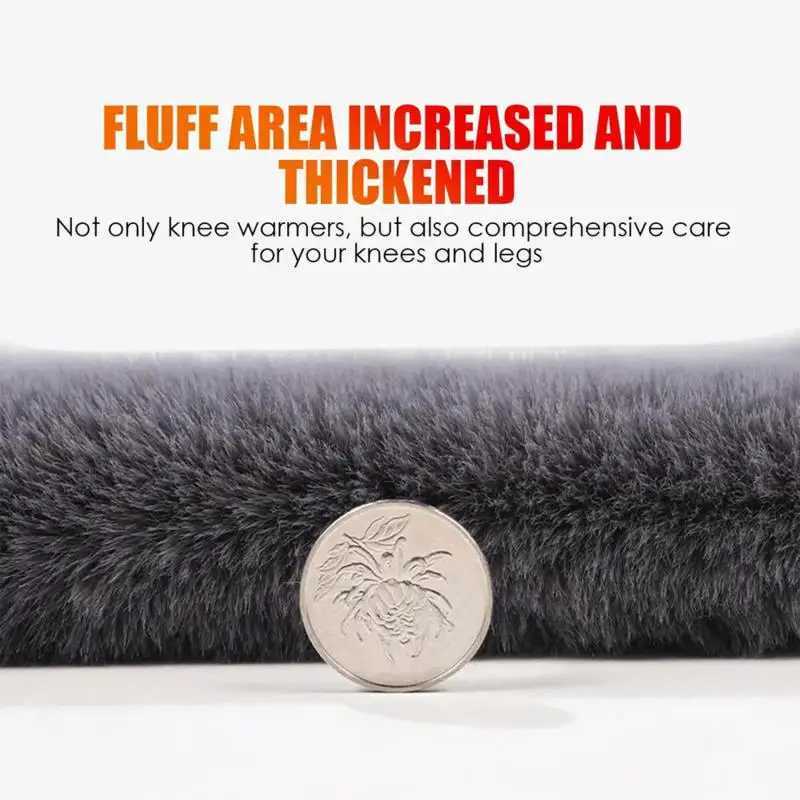 Sports Thickened Winter Rabbit Fur Warm Knee Protector Anti Cold Fleece Knee Protector Heat Storage Sports Leg ProtectorW251024