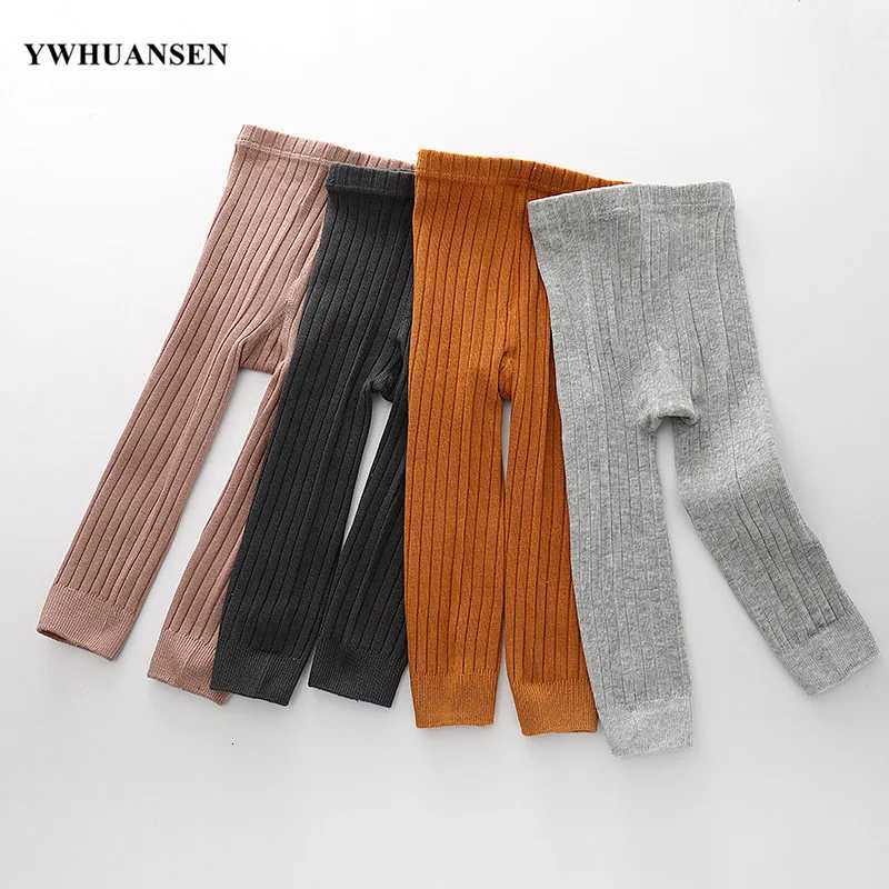 YWHUANSEN 0 to 8 Yrs Spring Autumn Double Needle Leggings Girl Combed Cotton Ribbed Leggings Baby Soft Lace Knitted Pant For BoyT251024