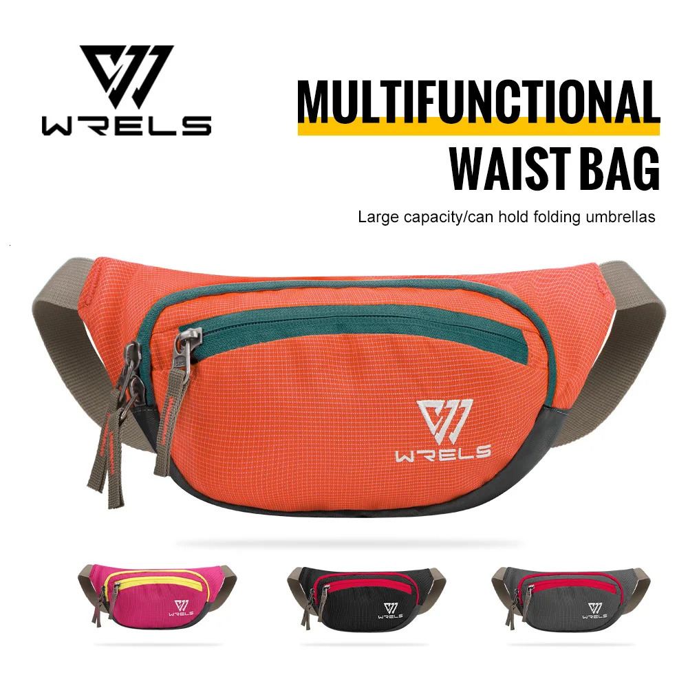 WRELS Running Waist Belt Bag Sport Multifunctional Ultralight Bounce Free Pack Waterproof Fitness Mobile Phone 251014