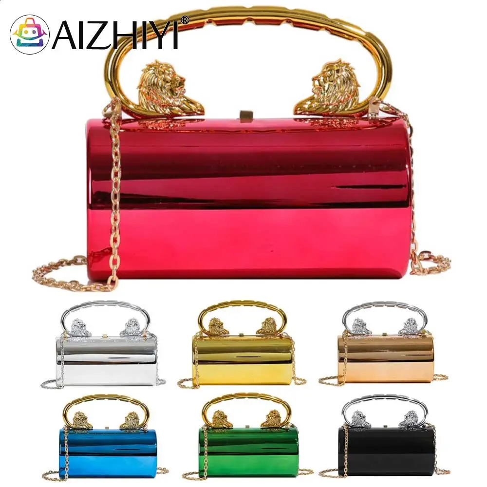 Cylinder Women Shoulder Bag Acrylic Mini Evening Bag with Chain Crossbody Bag Hobo Bag for Wedding Prom Party 251023