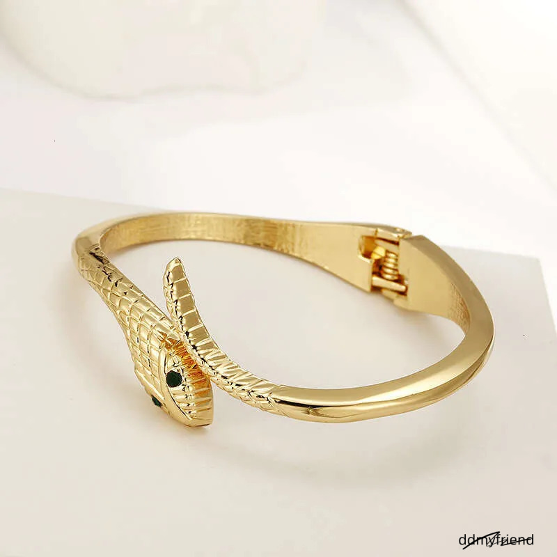 Gold-Plated Snake Bracelet - Fashionable Zinc Alloy Bangle For Women And Girls Ddmyfriend