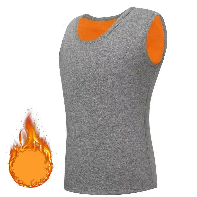 2pcs Men Thermal Underwear Man Sleeveless Vest Autumn WinterThermo Lingerie Mens Warm Top Thickening Thermo Vest Undershirt 251018