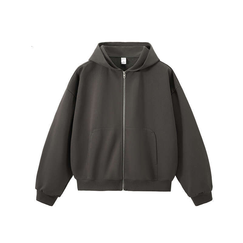 Men's Clothing|Dragon Scale Zipper Jacket Sweatshirt 25 Autumn New Boxy Short Knitted Hoodie