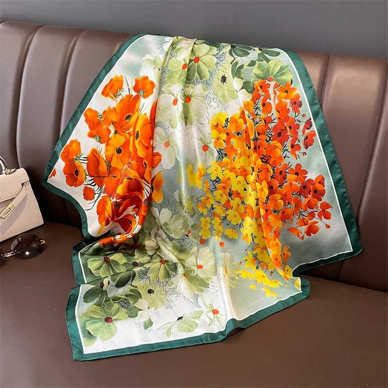 Luxury Print Spring Neck Tie Shl 2025 Silk Square Scarf Wen Wrs Fem 70cm Hair Hand Wrist kercheif Hijab Bandana Y251024