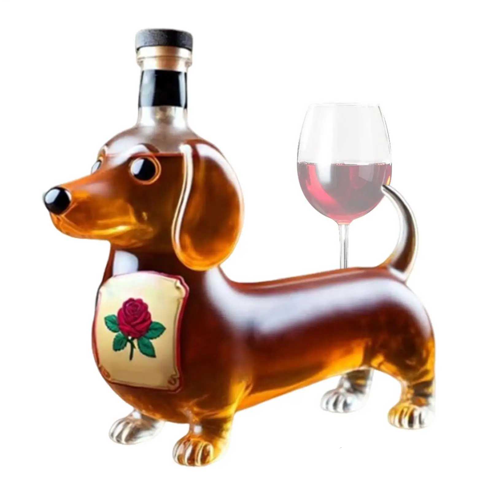 Dachshund Dog Shape Decorative Decanter Liquor Bottles Liquor Bottle Statue Wine Container for Birthday Christmas Y251024