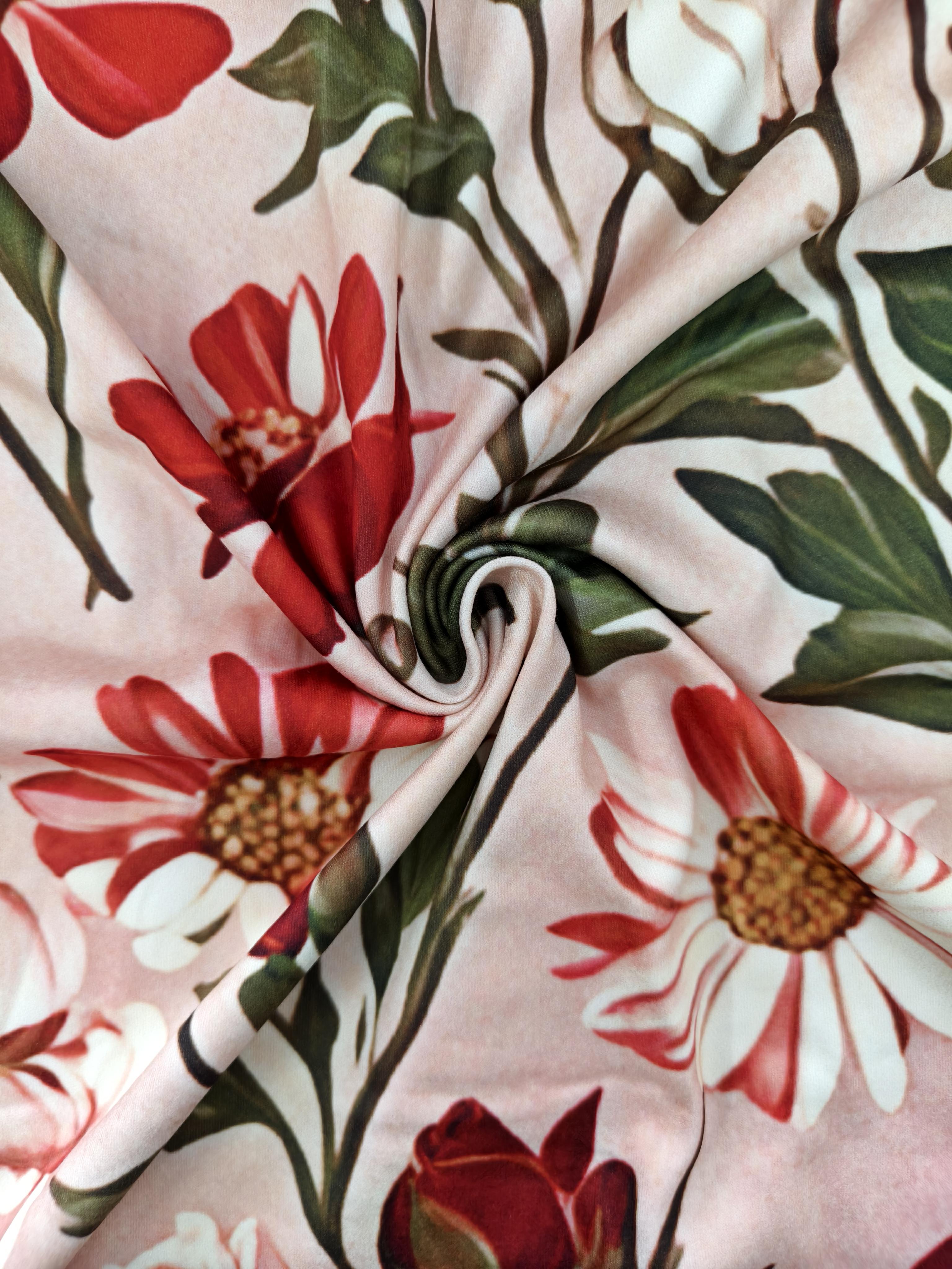 Autumn New Women's Floral Printed Elegant Half-Sleeve Midi Dress, Milk Silk Fashion Mom Dress, S-XXL Floral--CF50928